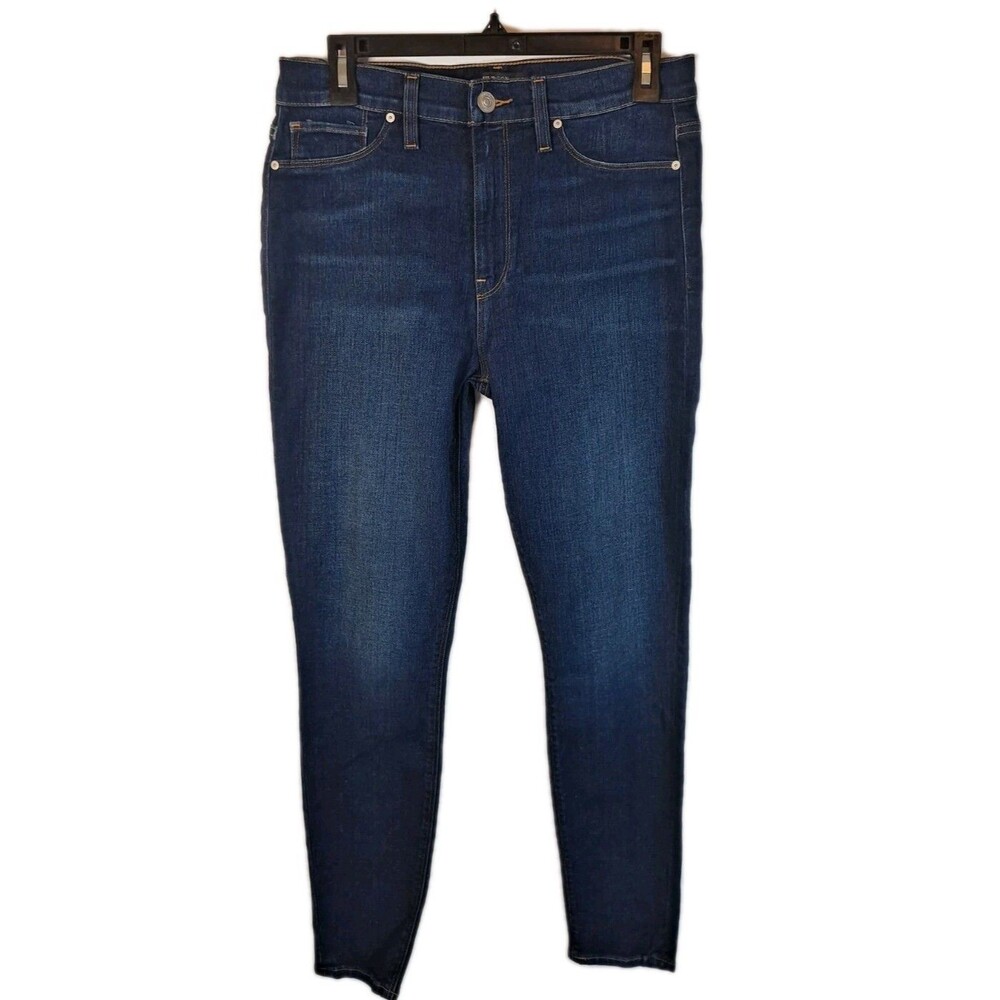 Hudson Women's Barbara Super Skinny Ankle Jeans Size 29 (30x28.5) Blue High-Rise